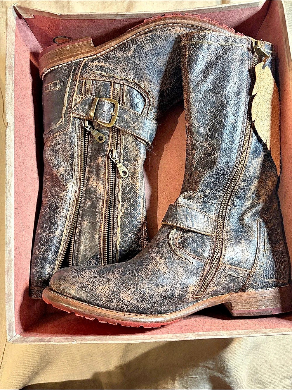 BED|STÜ Women's Brown Leather Boots - Picture 7 of 8